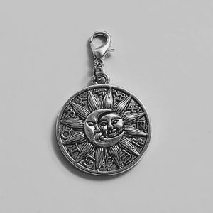 SUN MOON face charm planner zipper charm pull